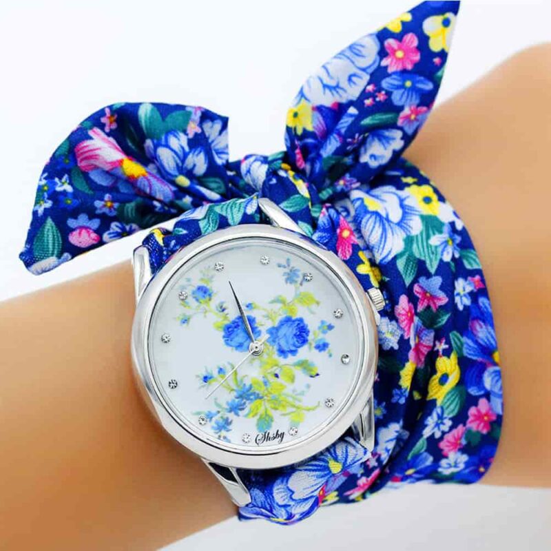 reloj de mujer con panuelo floreado Floral Chic